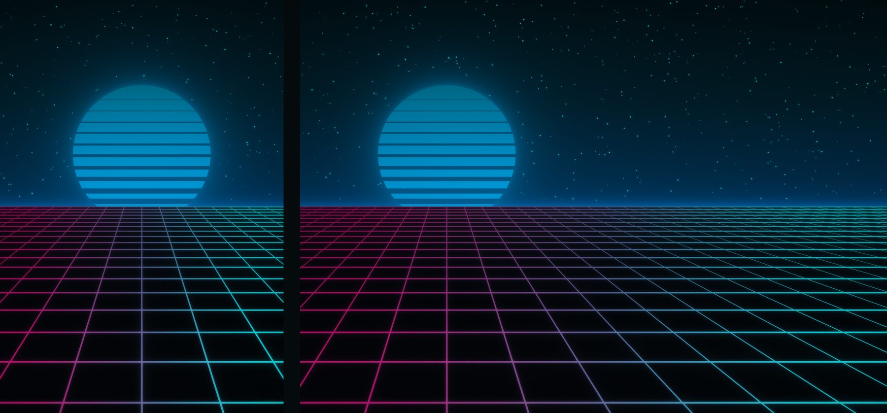 Cyan Glitch: outer screen and inner screen